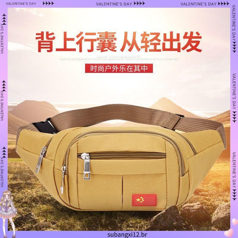 2024 People Louvor Bolsa de cintura masculina Local de trabalho Multifuncional Lona resistente ao desgaste Esportes Laze