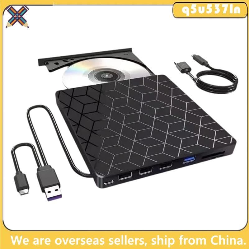 CD DVD Drive 7 Em 1 Externo USB3.0 E Tipo C Unidade Óptica Player Gravador De RW Leitor Para PC