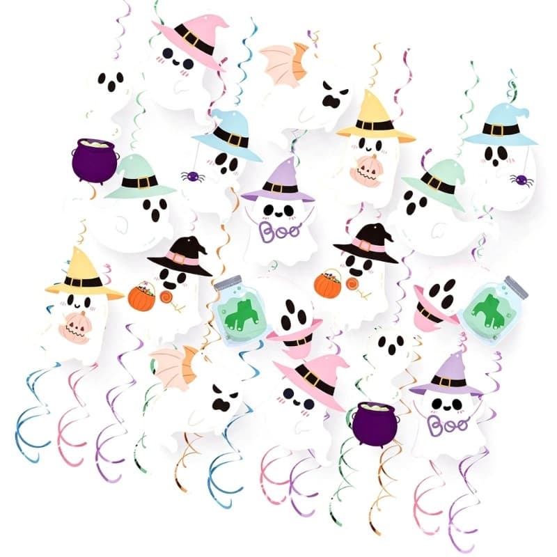 yu Halloween Redemoinhos Pendurado Decorações Recortes Streamers De Teto Para Sala De Aula Festa Janela Porta Exibição
