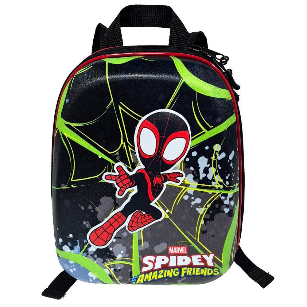 Mochila Pequena Maxtoy Spidey Miles Preto
