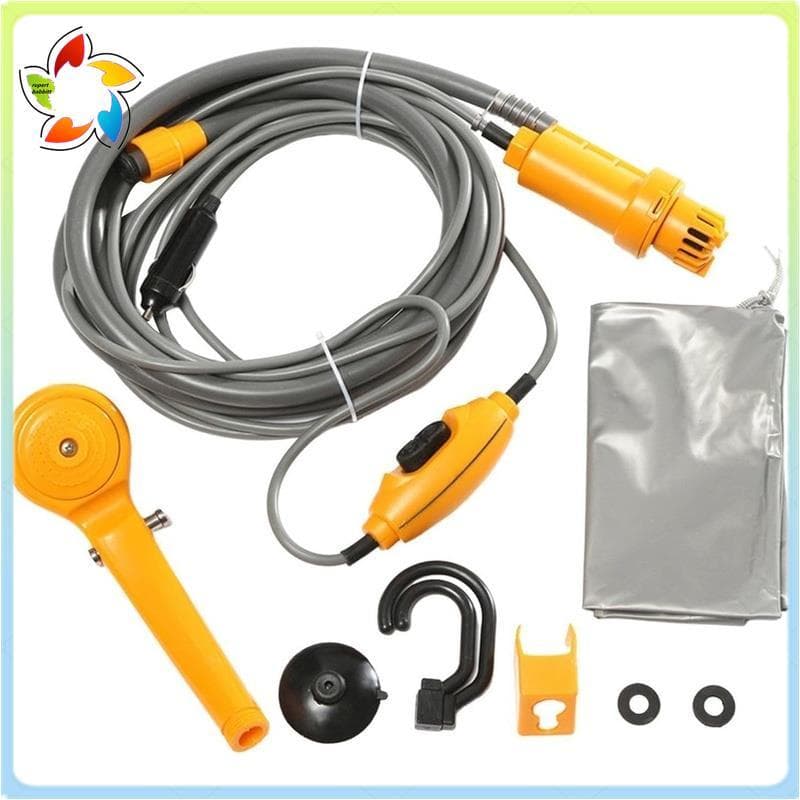 Bomba De Chuveiro De Acampamento 12V Externo Portátil Elétrico , Equipamento Para Carro