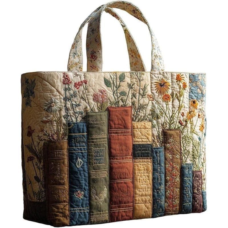 Sacolas Acolchoadas , Para Mulheres , Sacola vintage | Bolsa Acolchoada Diária , Livro Estético , De Ombro De Lona De Gr