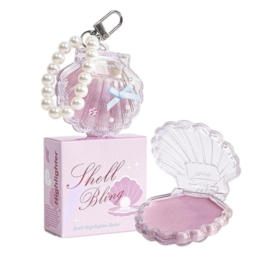 Paleta de Iluminadores para o Rosto Seashells - Decorações DIY, Iluminador com Acabamento de Brilho Natural, Iluminador