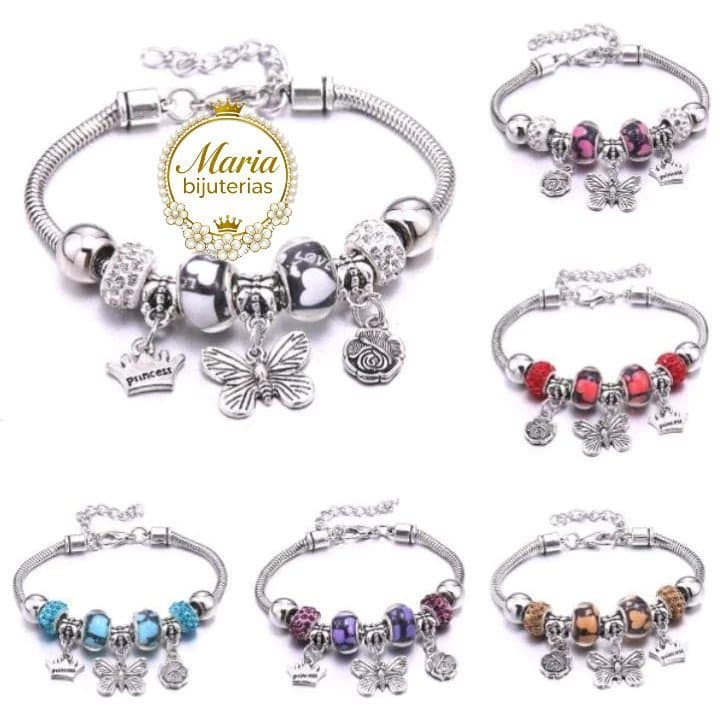 PULSEIRA   ESTILO DE BERLOQUES COM PEDRAS DE ZIRCONIA MODELO Aleatório