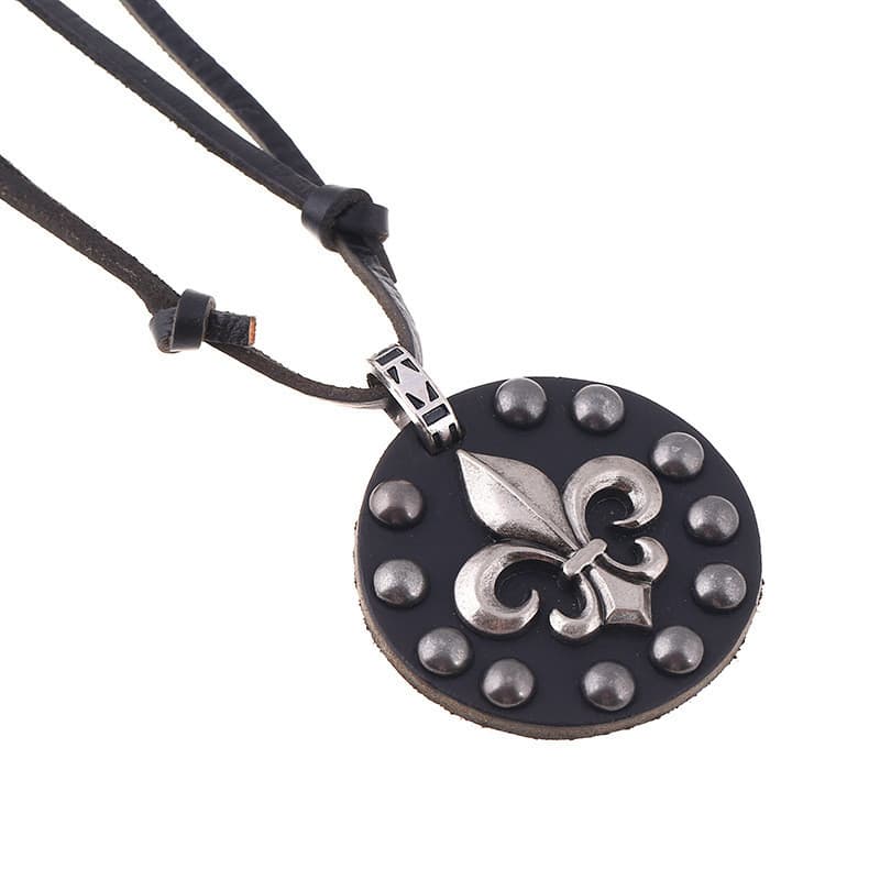 Retro arte corda de couro europeu americano Punk colar camisola corrente longo colar moda All-Match jóias