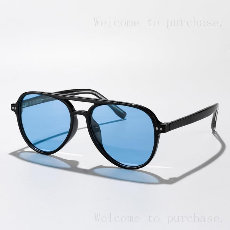 Óculos de Sol Estilosos com Dupla Ponte para Mulheres e Homens, Armação Retrô, Lentes Modernas para Condução, Viagens e