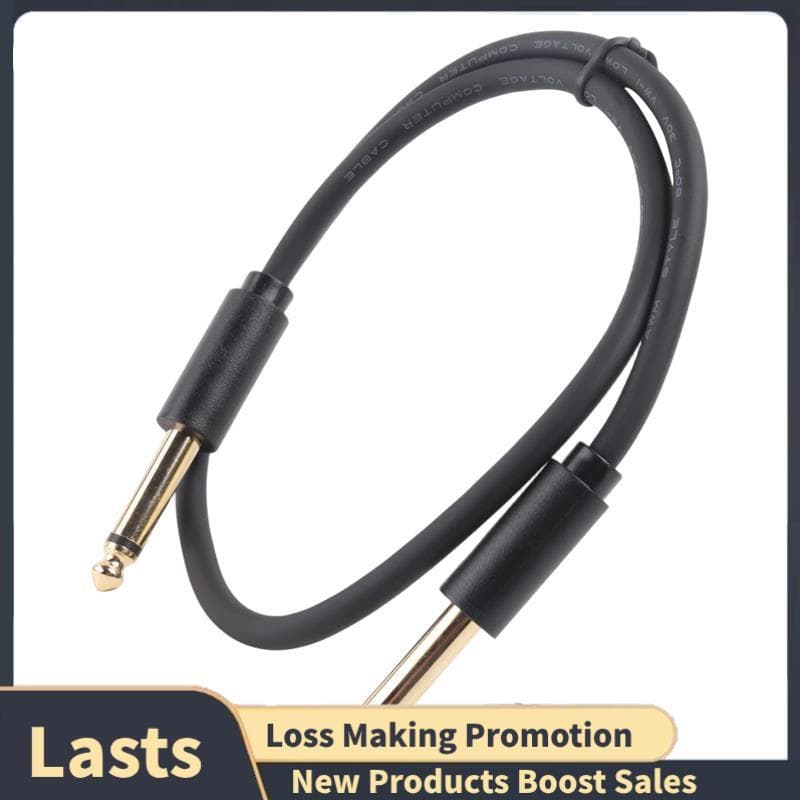 Cabo De Áudio Jack De 6.5 Mm PVC 6.35 Macho Para Auxiliar Amplificador Misturador De Guitarra 6.35