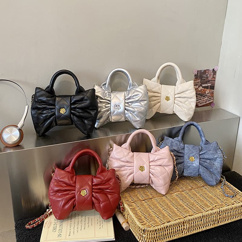 Nova bolsa de ombro feminina com laço, elegante e versátil, bolsa transversal, bolsa de moedas para uso externo, bolsa d