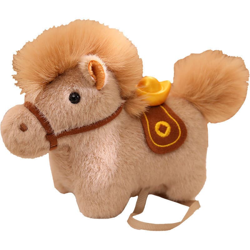 2026 magnético em pé ombro pônei boneca brinquedo de pelúcia imediatamente rico zodíaco cavalo boneca Ragdoll ano novo