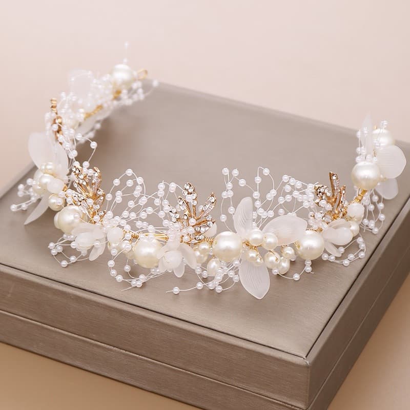 Flor Tiara Coroa Crianças Bandana Hijab Cristal Strass Acessórios Para O Cabelo Feminino Festa De Aniversário Casamento
