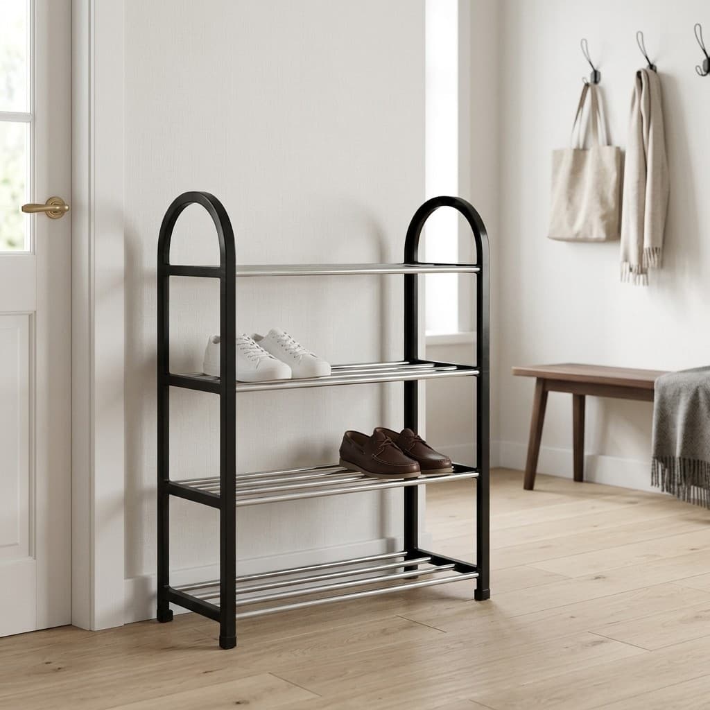 Sapateira Clean 4 Andares Prateleira Vertical Organização para Closet e Armários
