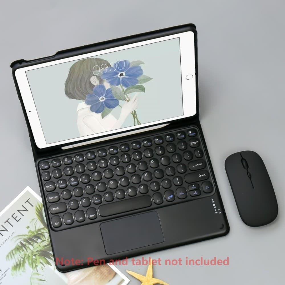 Capa De Teclado Bluetooth Para iPad 10/11 A16 Air 11 Pro 11 Mini 1/2/3/4/5 Touchpad Suporte