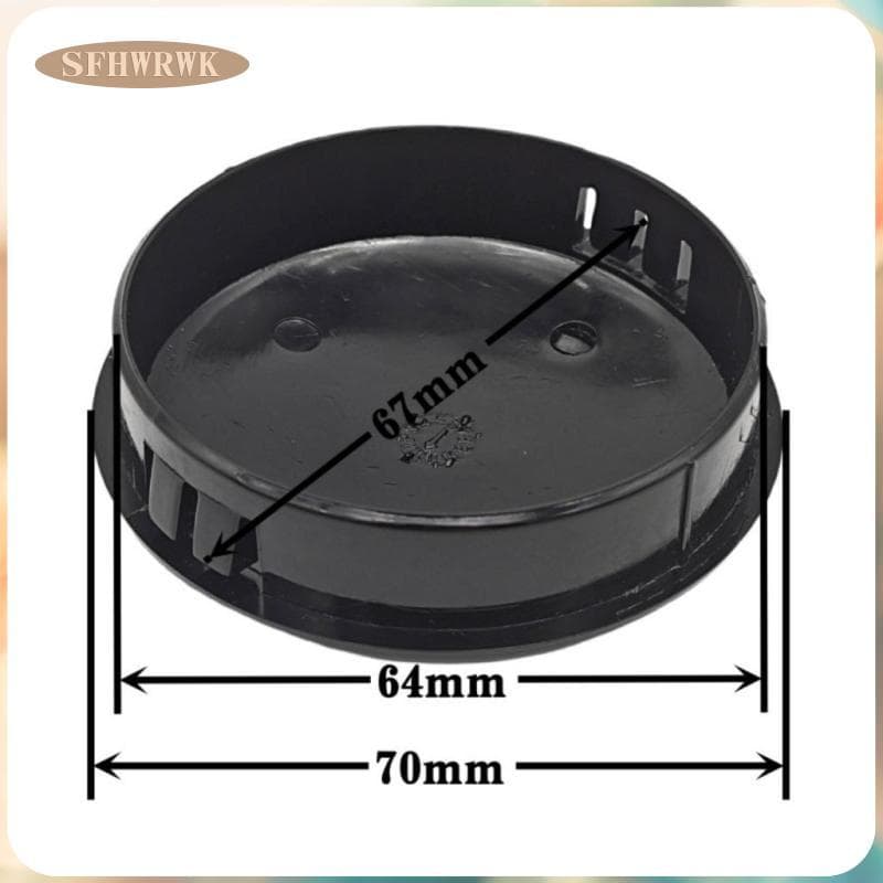 [Fhwrwk] Tampa Central Do Volante Barco Preta PC 7 Cm Peça Marinha Durável Acabamento Profissional Fácil Manutenção Para