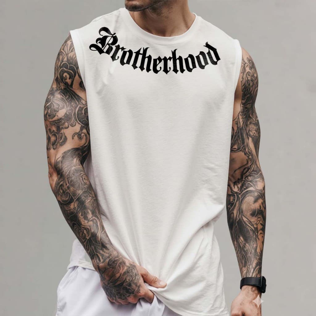 Regata Oversized Machão Camiseta Camisa Brotherhood Streetwear Algodão Cavada Longline