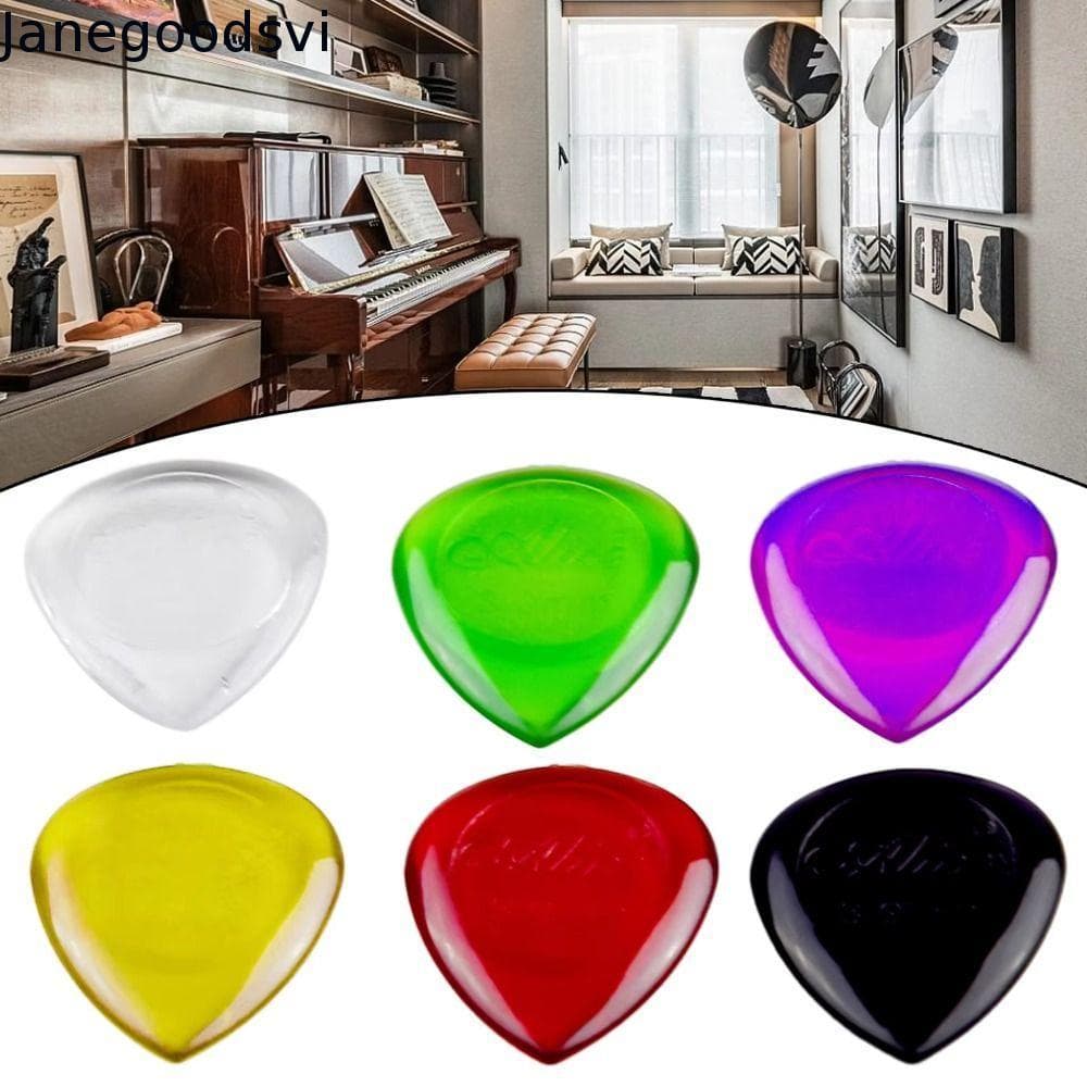 JANEGOODSVI 6 Peças De Palheta Para Baixo Elétrico , Palhetas Guitarra ABS 1/2/3 Mm , Acessórios De Seleção Rápida E Ata
