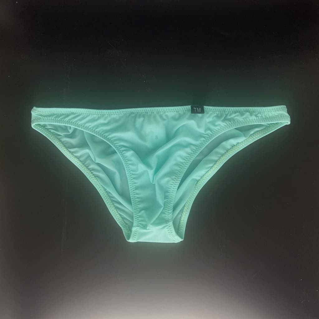 Roupa íntima masculina de cintura baixa respirável de seda gelada elástica confortável de cor sólida antibacteriana S