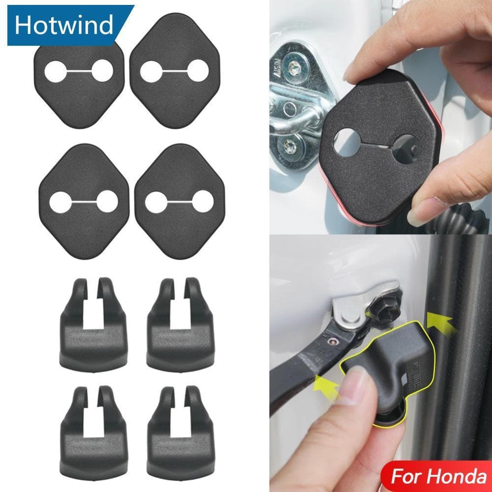 HW 4 Pçs Tampa Da Fechadura Porta Do Carro Tampas Rolha Para Honda Civic CRV Accord XR-V XCR Acessórios B5Q2