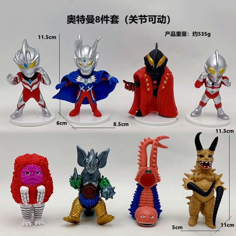 [Novo estilo Popular] 8 estilos articulados móveis Superman Wars figuras versão Q decorações para presentes de meninos