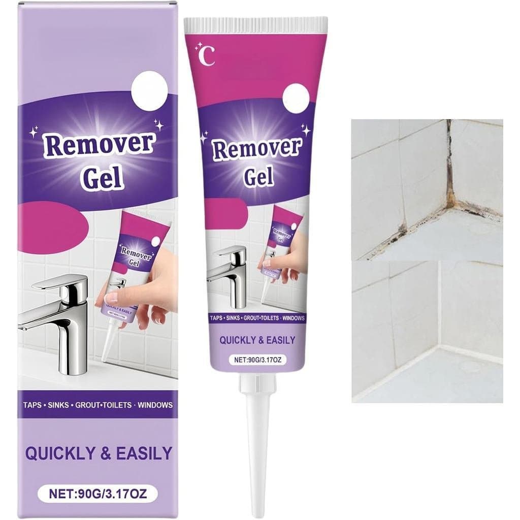 Gel Removedor de Mofo 90G, Poderoso Limpador de Mofo para Paredes de Banheiro, Azulejos, Chuveiro e Cozinha, Alternativa