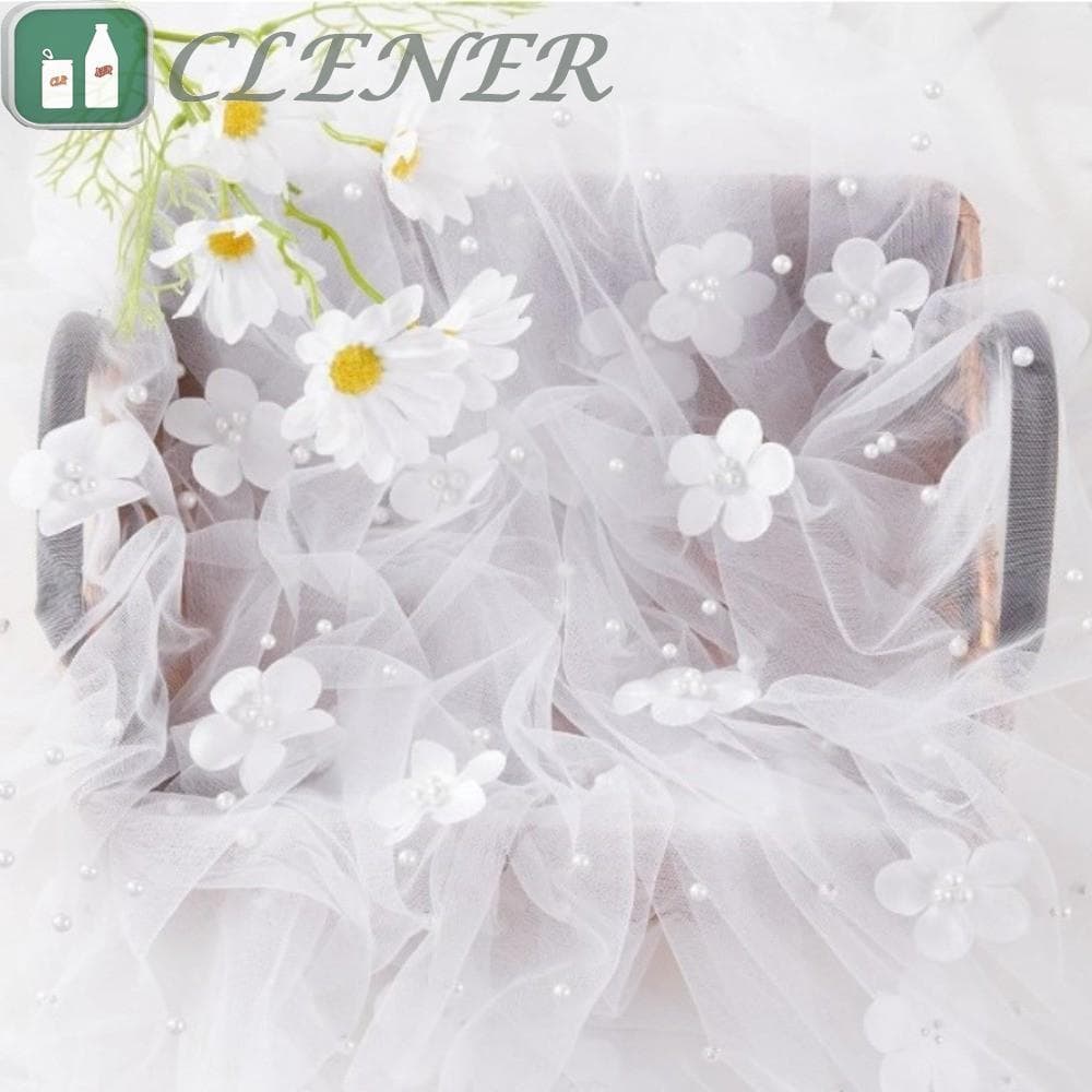 Toalha De Mesa De Pérola De Flor Mais Limpa , Corredor Elegante De Enfeites , Gaze Semitransparente