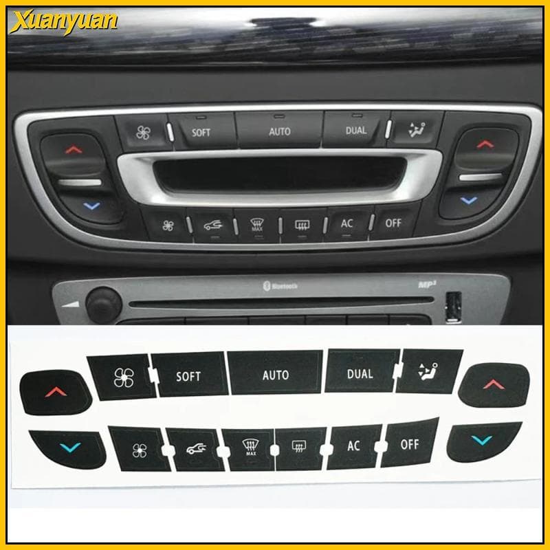 XYuan Universal Botão De Ar Condicionado Reparação Stier Compatível Com Renault Megane Master Scenic Restaurar Controle