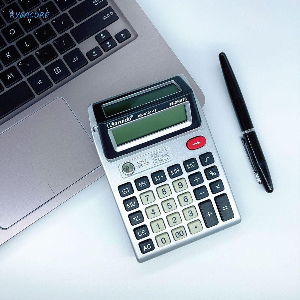 Calculadora De 12 Dígitos , Contador Financeiro Alimentada Por Bateria Com Tela Grande , Multifuncional