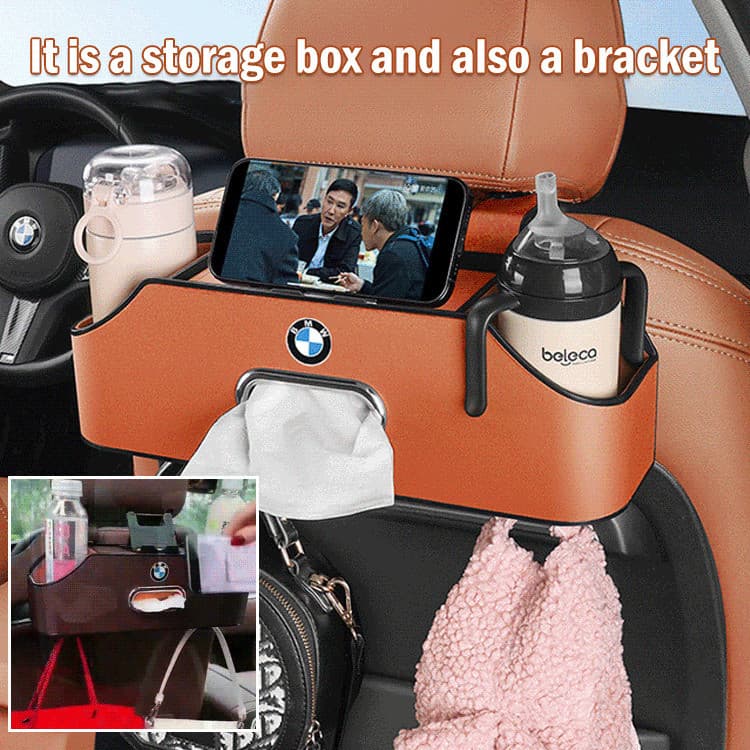 [Design Compacto] Caixa de armazenamento multifuncional para carro. Organizador/Bolsa de carro/Caixa de armazenamento po
