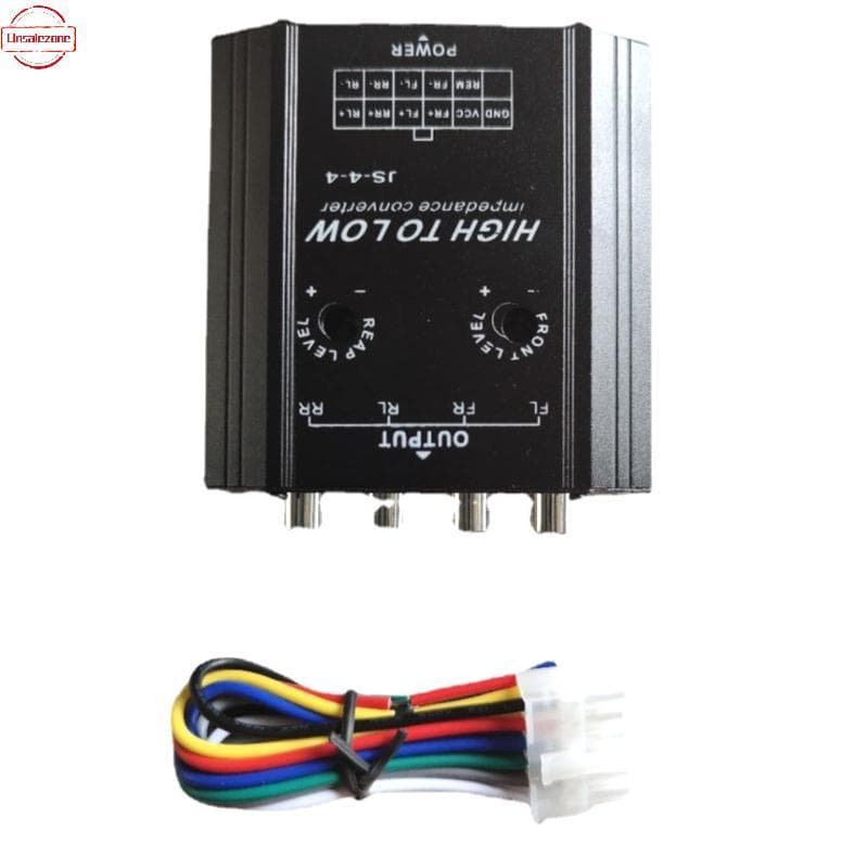 OZTH 12V 4 Canais Conversor De Áudio Do Carro Para Rca Alta A Baixa Linha Estéreo Rádio Alto-Falante Filtro Frequência V