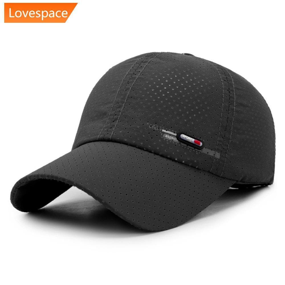 LS-STORE Verão Secagem Rápida Para Homens Esportes Correndo Boné De Beisebol Masculino Bonés De Golfe Feminino Cor Sólid