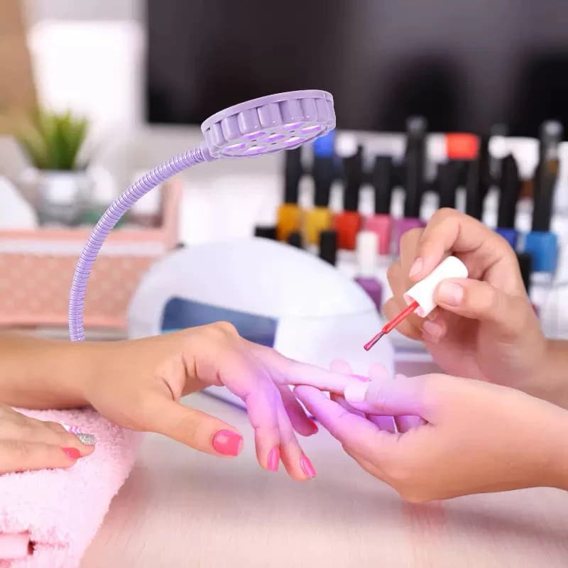 Luminária LED UV com Garra Flexível para Unhas – Luz de Fototerapia Ajustável para Manicure Profissional mesa led uv