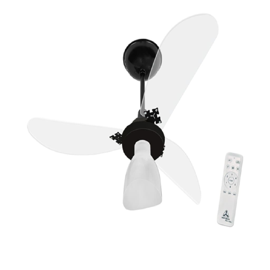 Ventilador de Teto Cristal Inverter 3 Pás Bivolt Controle