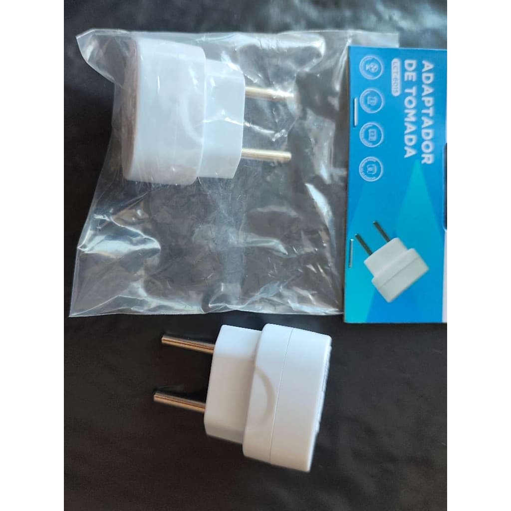 Kit2  Adaptador de Tomada de Padrao Americano Para Padrao Brasileiro Tomada de 10A