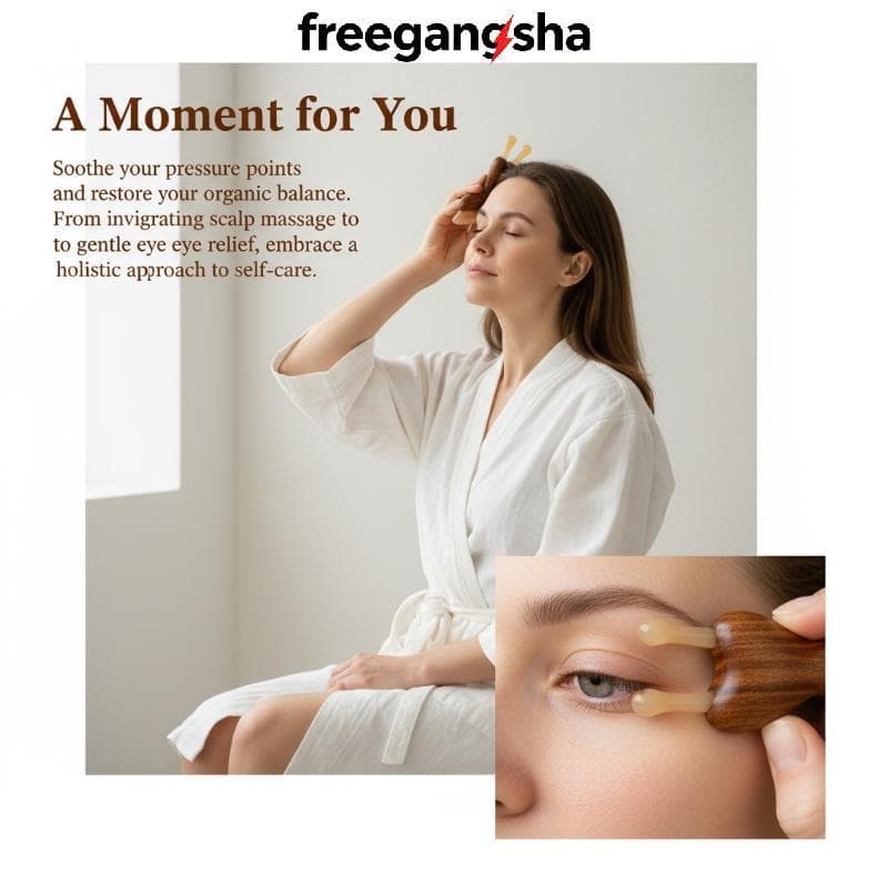 [FRE] 1 Peça Massageador Facial De Sândalo De Nariz E Rosto-Ferramenta De Alívio De Olhos Massagem Meridiana Caracol [BR