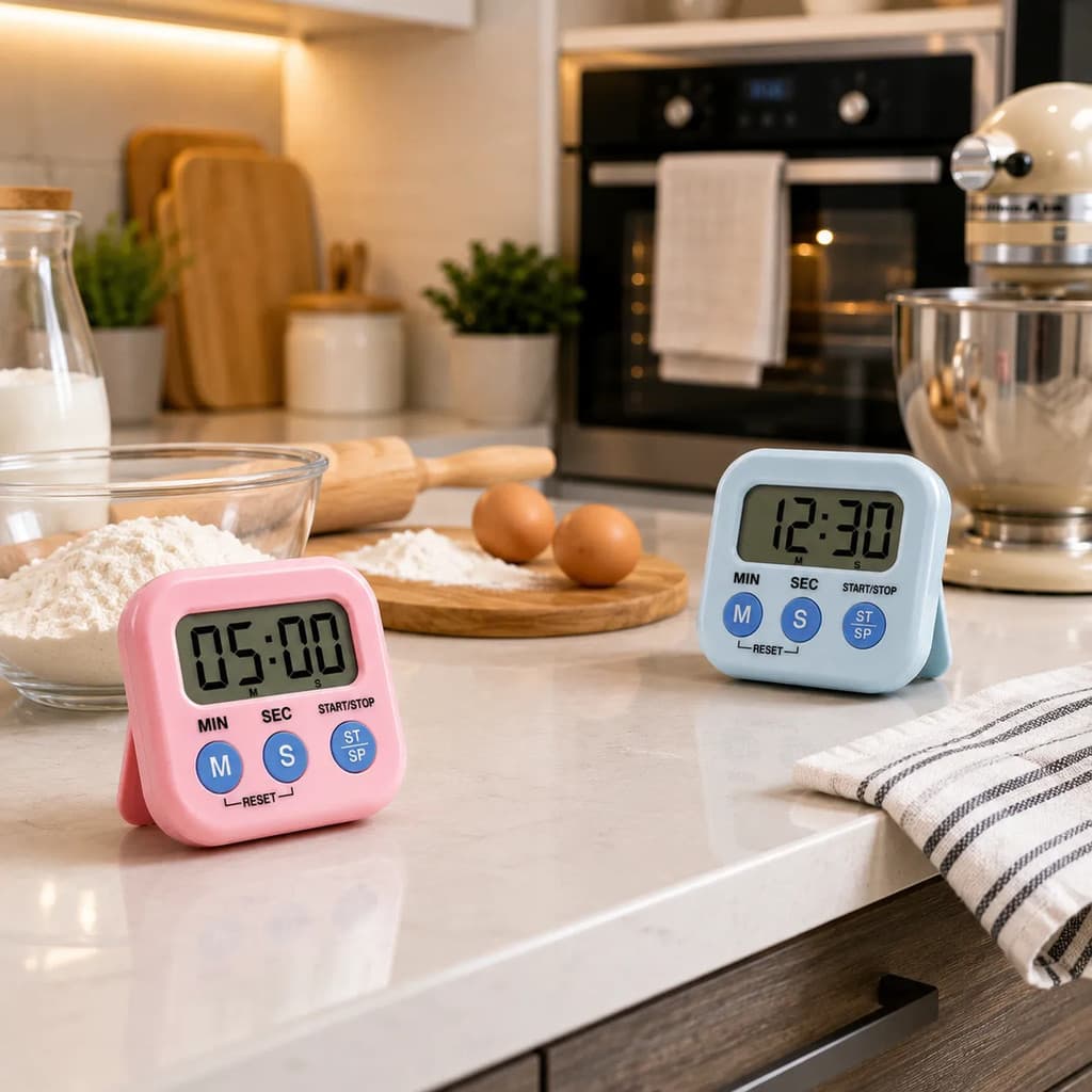 Cronometro Timer Retro Temporizador Digital Com Imã Kit 2 Un
