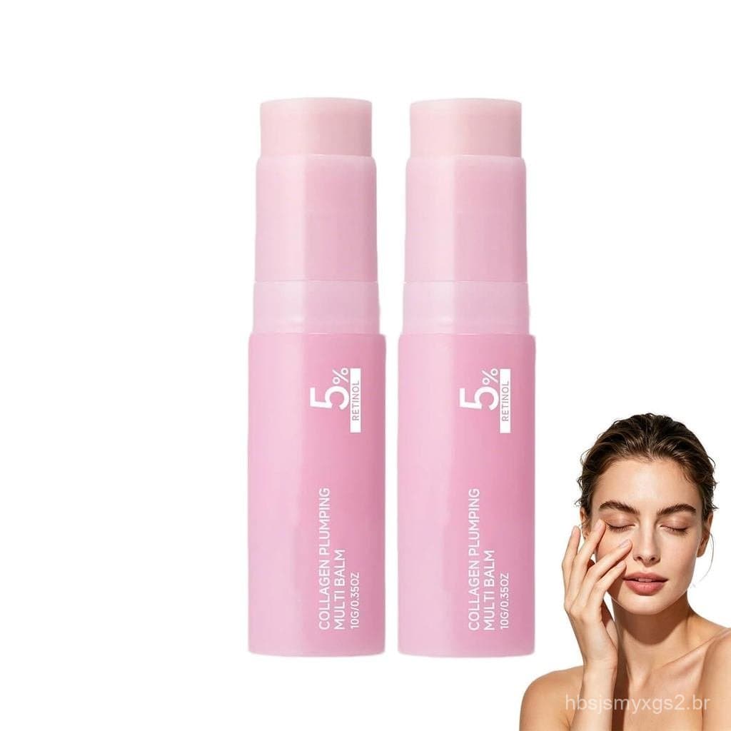 PinkCollagenVoleMultiBalmStick, MultiBalmStick para o Rosto com Colágeno, Suaviza Instantaneamente Linhas e Rugas, VoleB
