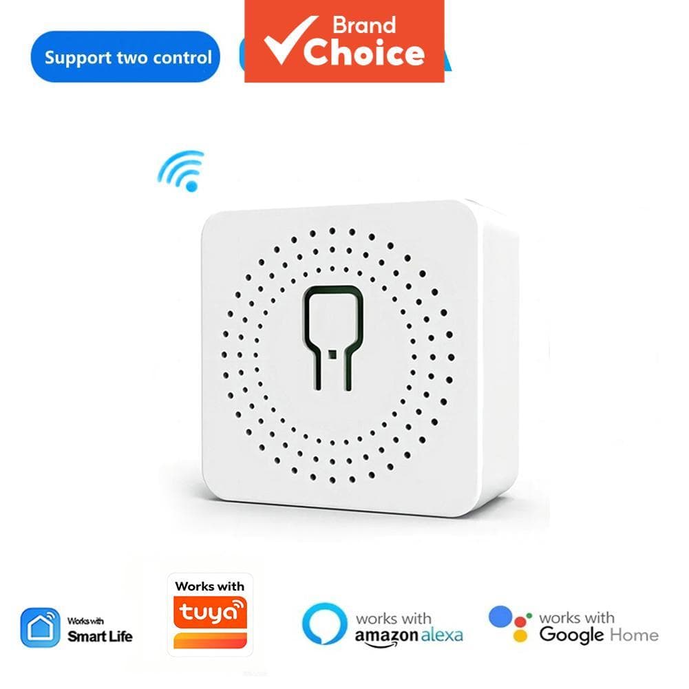 Interruptor WiFi Mini 16A AXUS, Controle de 2 Vias pelo App Smart Life, Automação Residencial Inteligente, Compatível