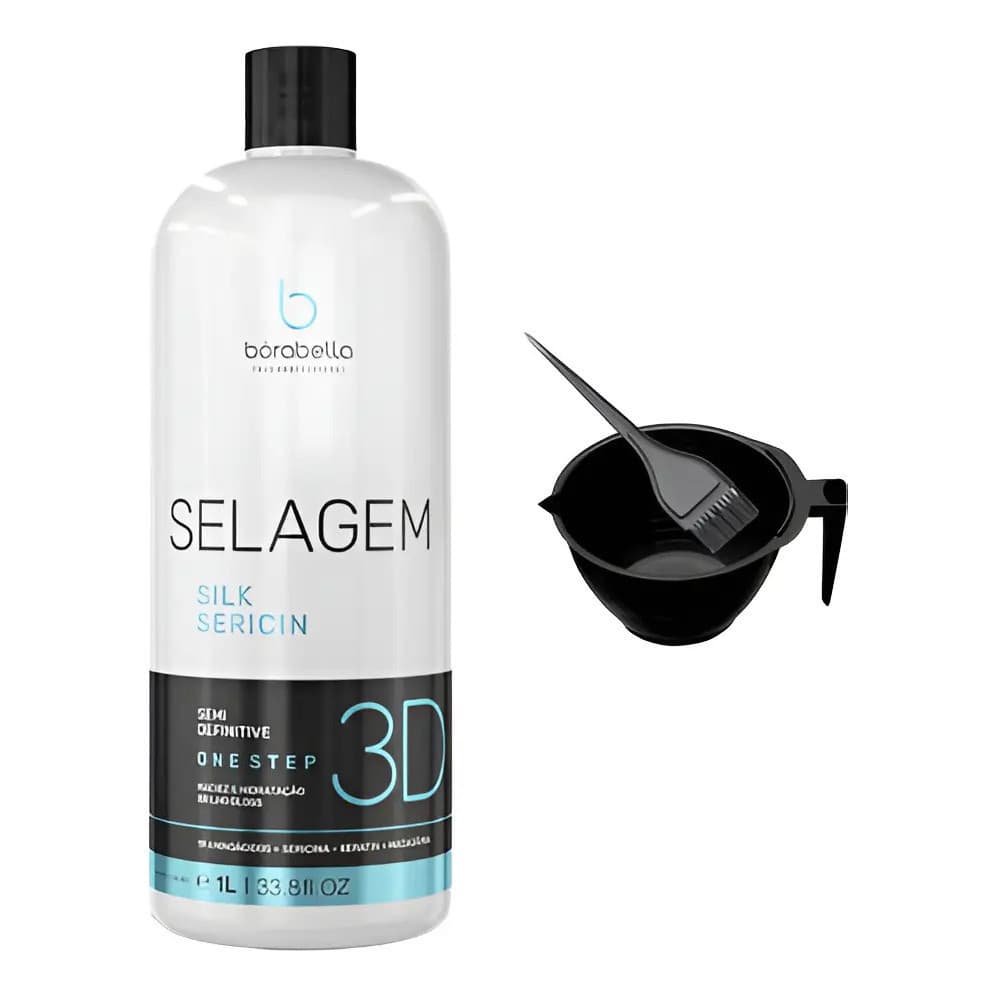 Alisamento Capilar 3D Borabella Selagem 3D Orgânica Antifrizz 1L