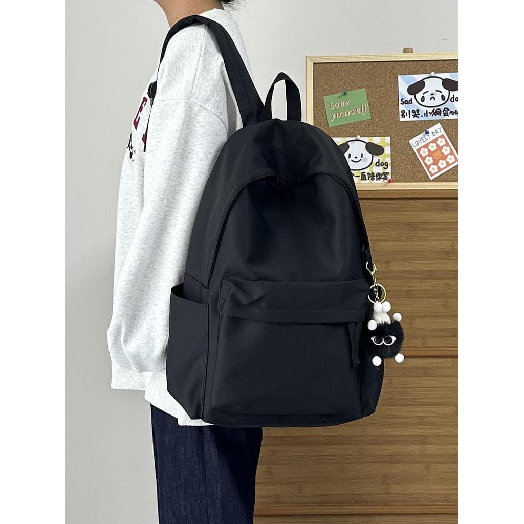 Mochila Escolar Grande Capacidade Ins Ensino Médio Estudante Do Simples E Versátil Cor Sólida Moderna Júnior Sênior