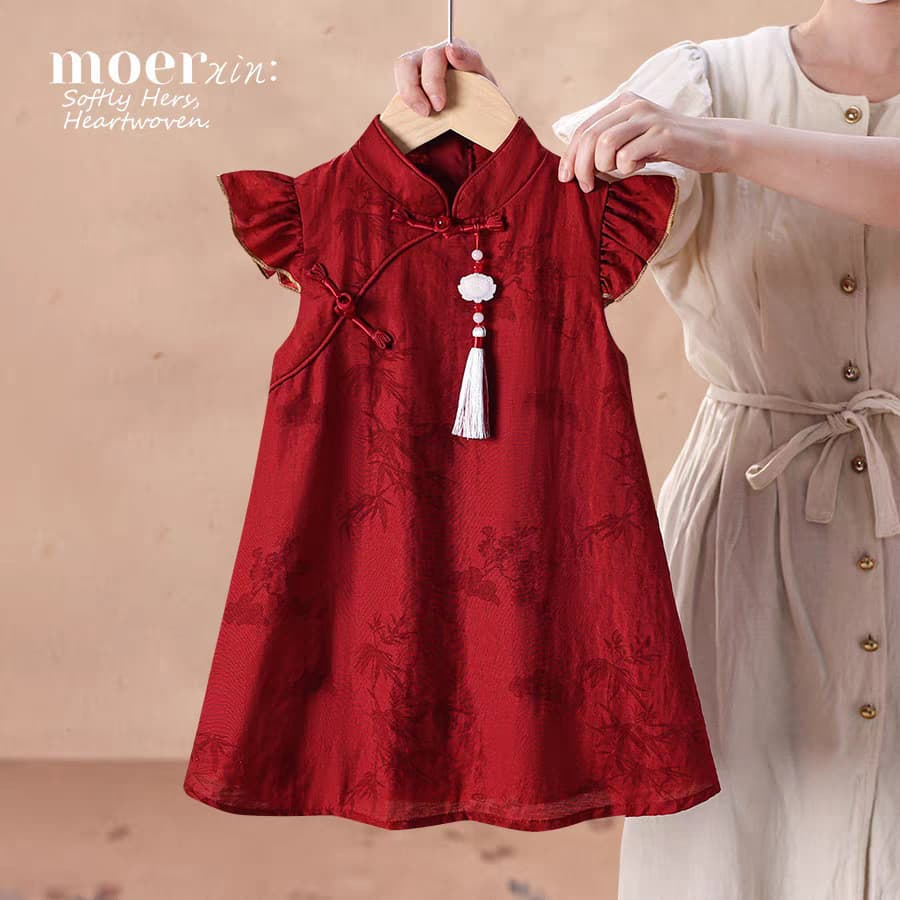 Vestido de princesa infantil Hanfu para bebês de um ano, vestido de verão novo, macio e respirável, vestido cheongsam es