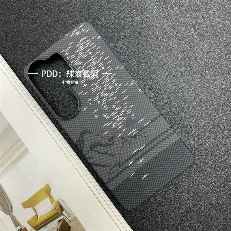 Capa para celular Samsung S26 Ultra, S25 Ultra, textura de Kevlar, capa protetora completa anti-queda