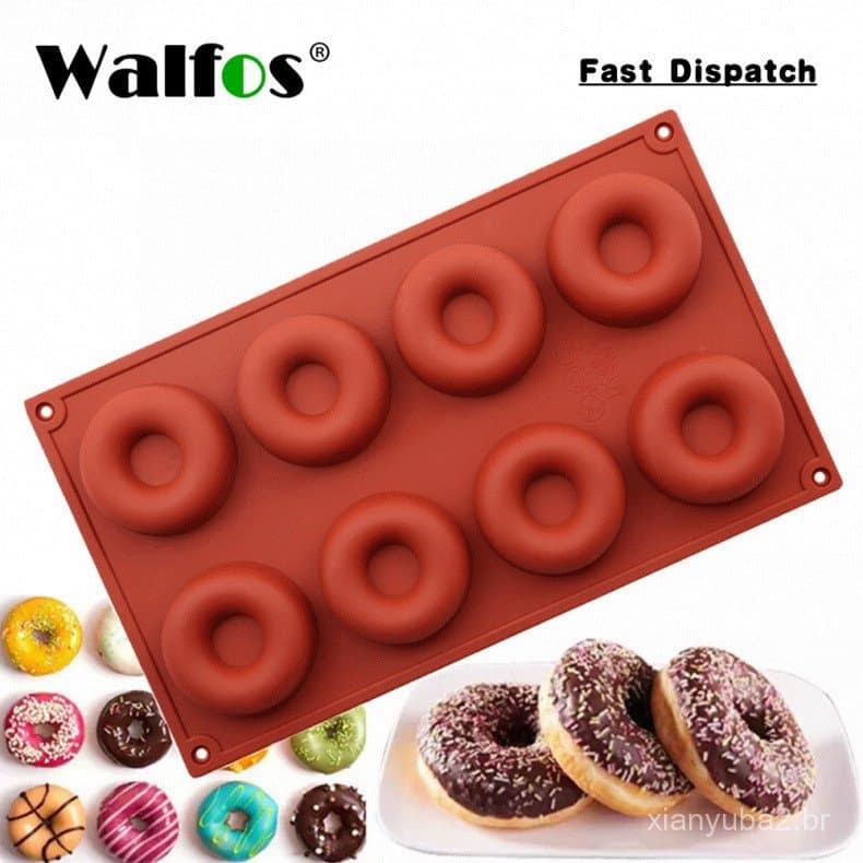 Molde de Silicone Walfos para Donuts, Chocolate, Muffins e Sobremesas, Utensílios de Confeitaria JT6Q