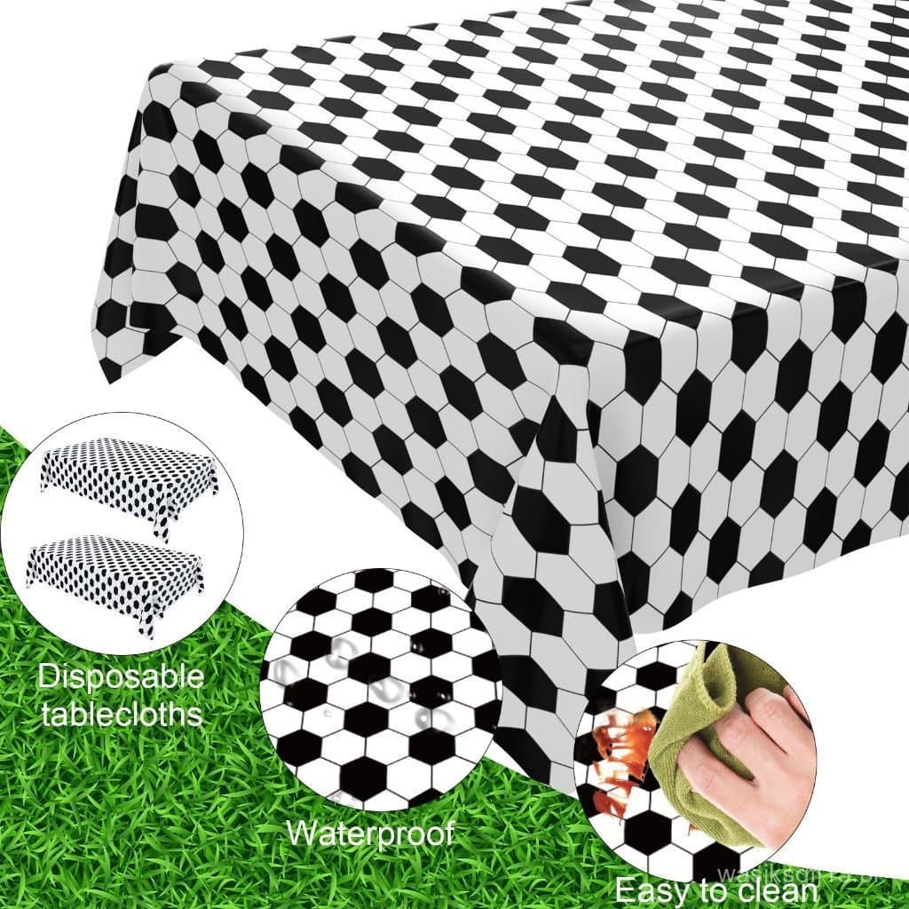 1 Toalha De Mesa Futebol Metalizada Plástica Festa 137x183