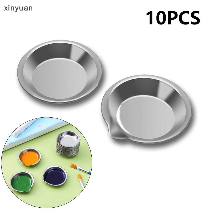 xiny Tigelas Coloridas De Pintura Em Aço Inoxidável , 10 Peças , Bandejas A Óleo , Copos De Mistura De Cores , Misturado