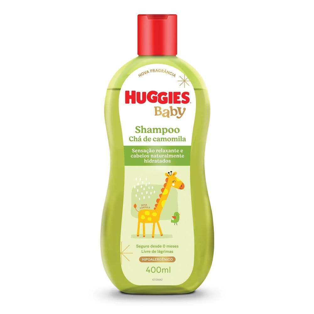 Shampoo Huggies Camomila para bebê hipoalergênico – 400ml