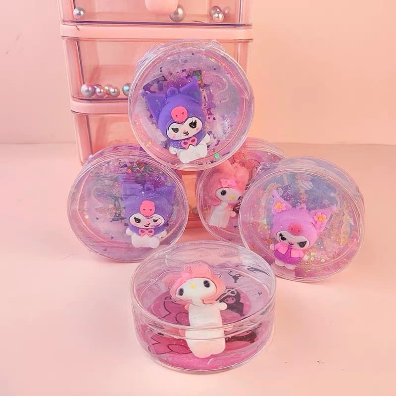 Cola de espuma Sanrio conjunto lama de cristal criança seguro não-tóxico não-pegajoso lodo crianças lama de cristal não-