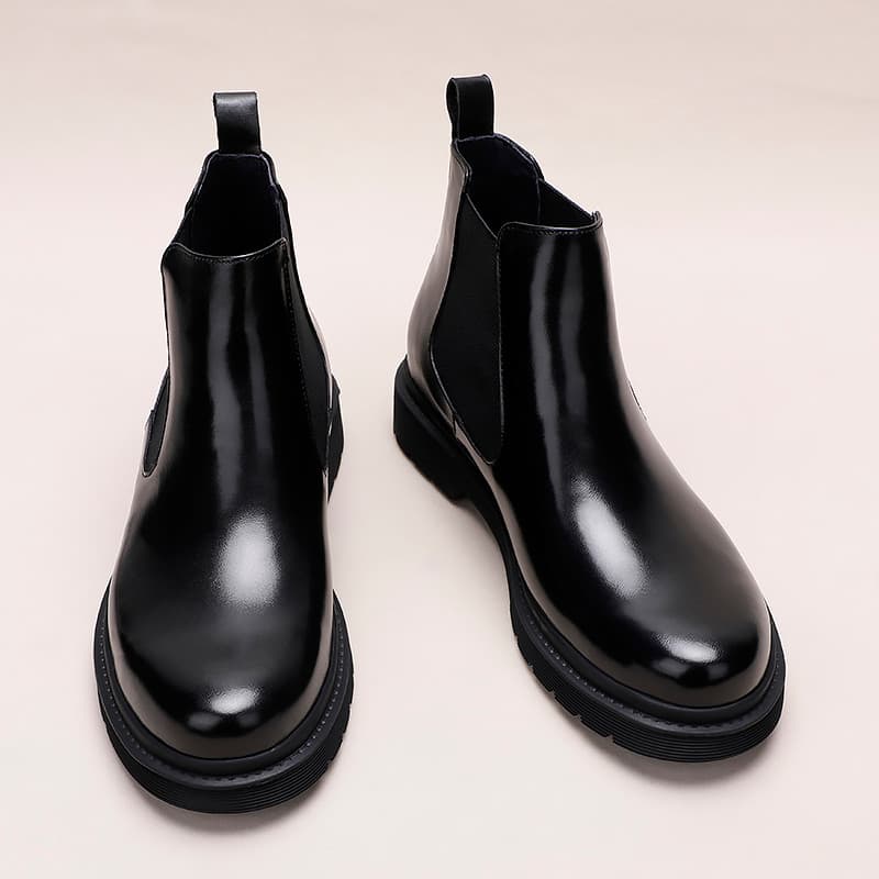 Chelsea Botas Masculinas De Couro Genuíno Botas Curtas Britânicas Escovadas Casuais Masculinas Versão Coreana Botas Mart