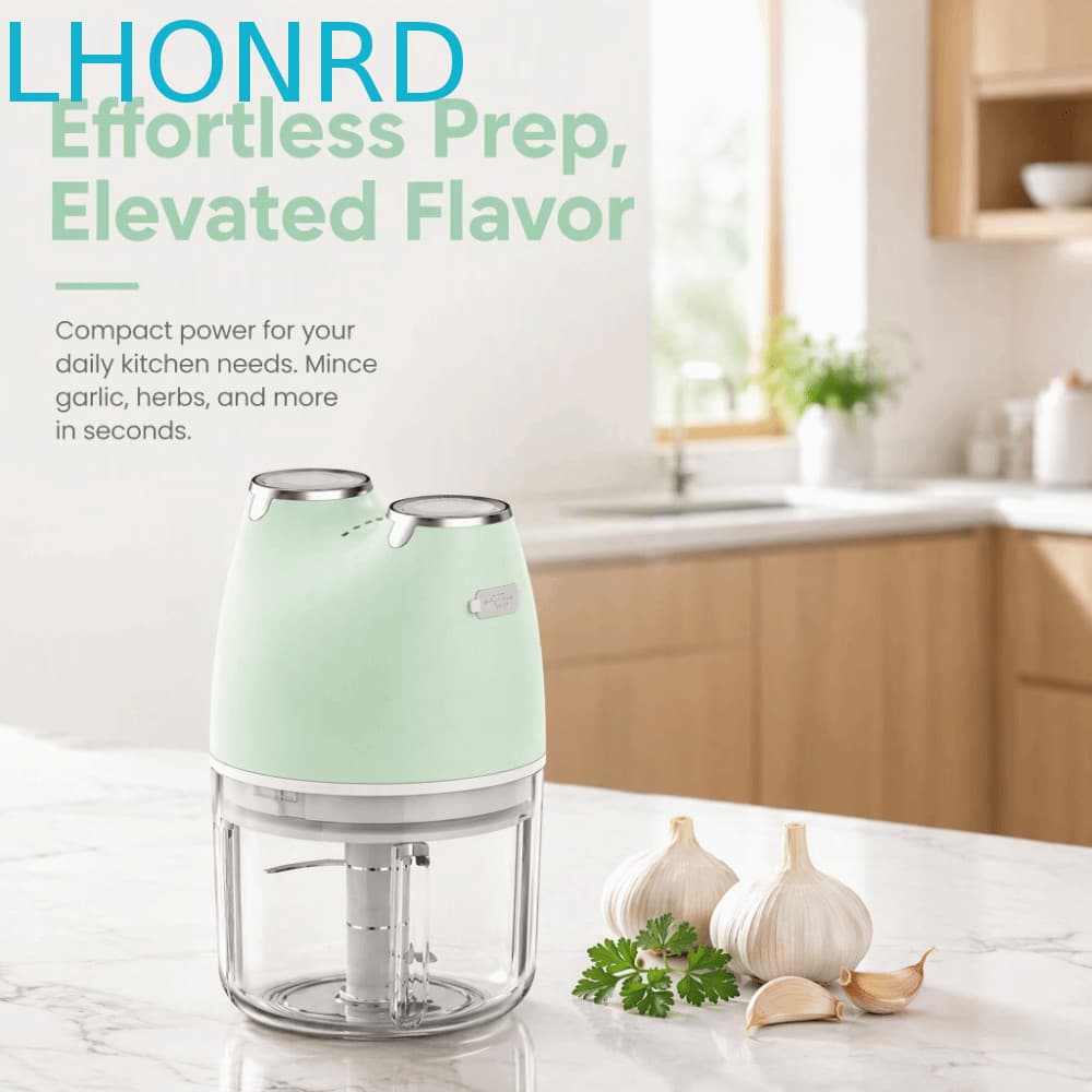 Picador De Alho LHONRD , Elétrico Sem Fio Com Capacidade De 300ml , Moedor De Carne Recarregável USB