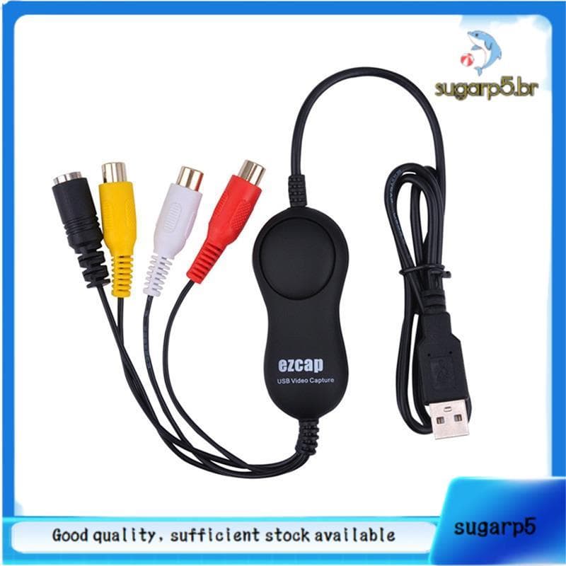 Ezcap158 USB 2.0 Placa De Captura De Áudio E Vídeo AV S-Video Gravação De Analógica Para Player V8 Hi8 Câmera Filmadora