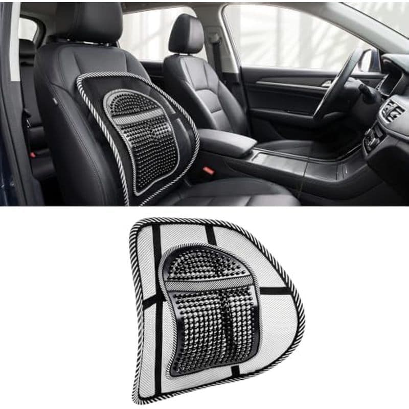 Suporte Lombar Para Carro , Almofada Ergonômica Encosto De Assento De Malha Respirável De Seda Gelada , Contas De Massag