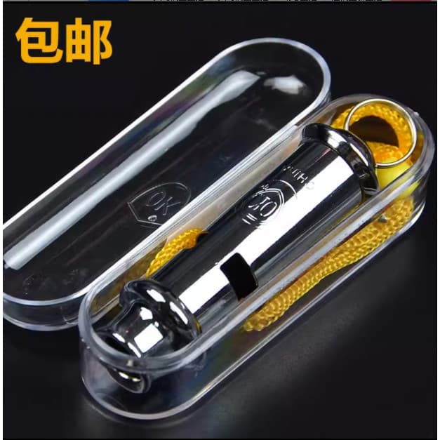 Apito de aço inoxidável genuíno, alta frequência, grande decalque de Metal, salva-vidas, apito de sobrevivência ao ar li